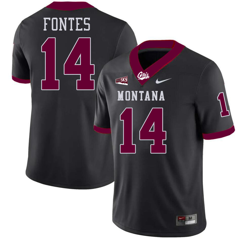 Aaron Fontes Montana Grizzlies Jersey,University Of Montana Grizzlies #14 Aaron Fontes Jersey-Black